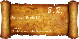 Bozsa Rudolf névjegykártya